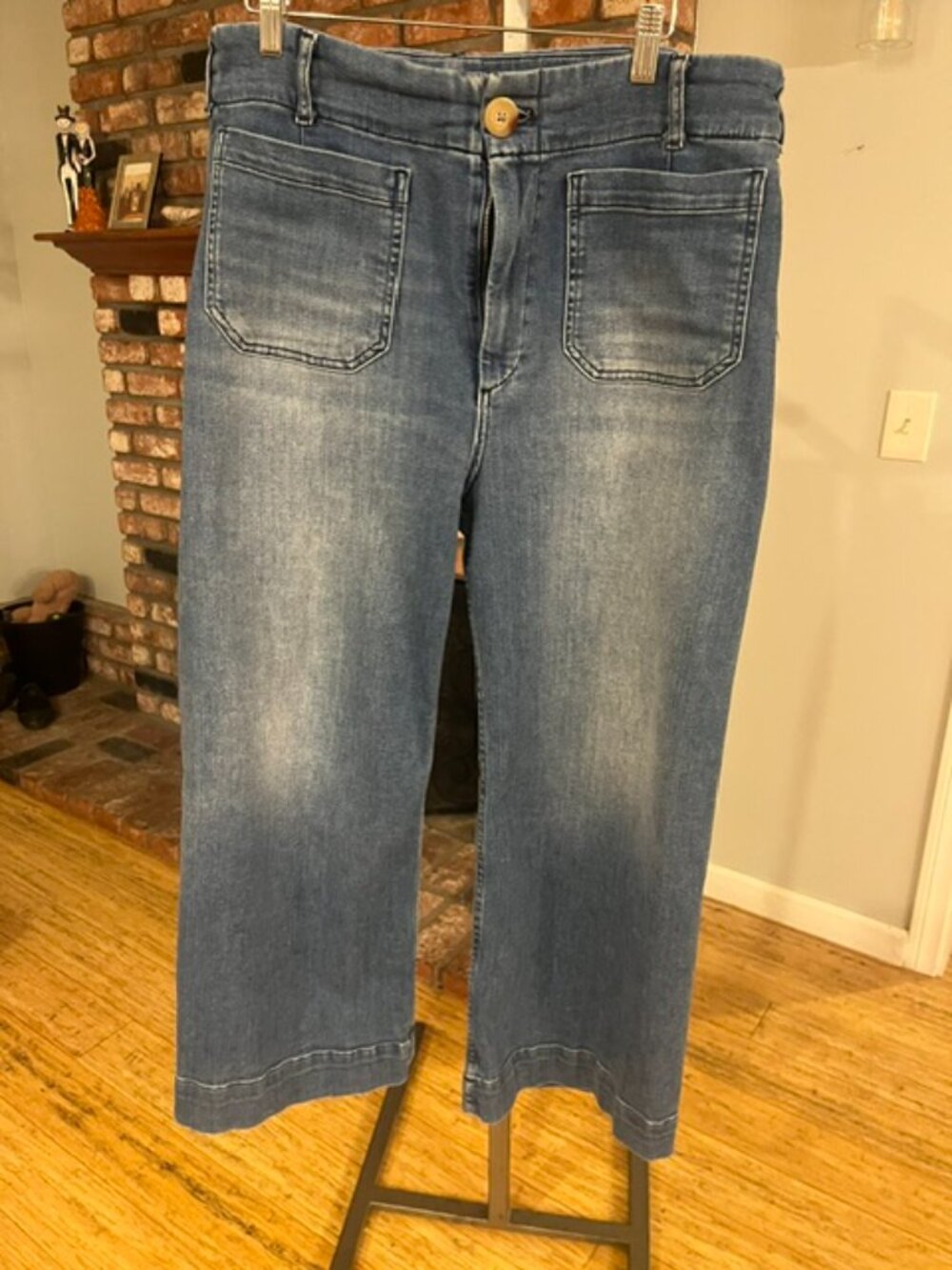 Maeve Colette $130  Crop High-Rise Wide-Leg Jeans